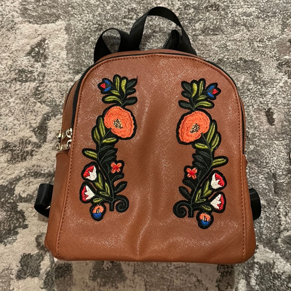 Flower Detail Mini Backpack